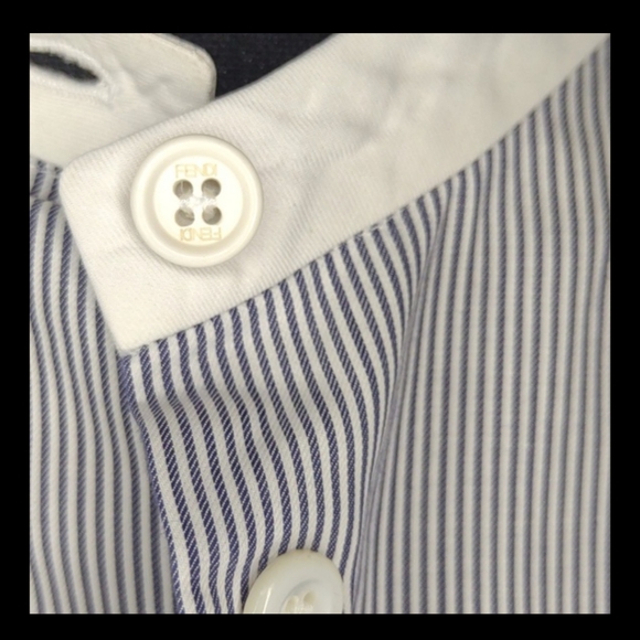 Striped blue and white shirt size 38. Size 6 in US size. - Picture 2 of 9